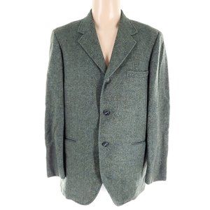 Clubman Men Sport Coat Blazer 3 Button Wool Color Green Size 43